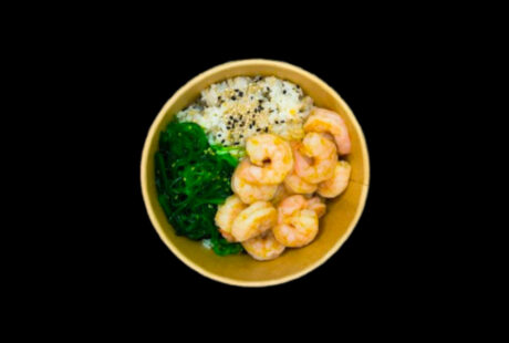 Havajské poké krevety